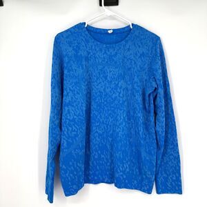 Lululemon Swiftly Relaxed Long Sleeve Top Shirt Camo Poolside Aero Blue Size 12